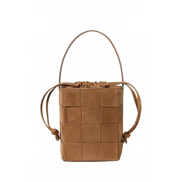 LOEFFLER RANDALL Handbags - NEW LOEFFLER RANDALL women's laith wide woven top handle bag in toffee